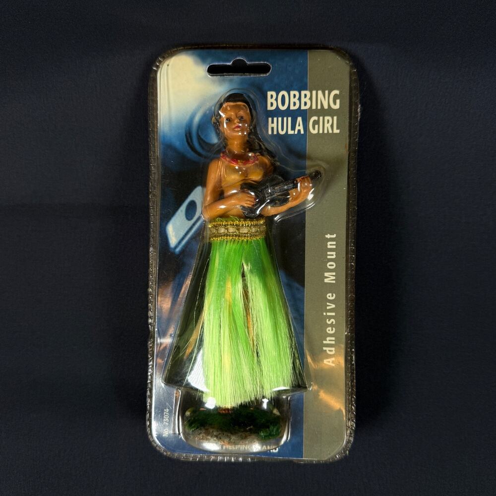 Helping Hand Bobbing Hola Girl Green Skirt Figure Adhesive Mount 6 for car 2004
